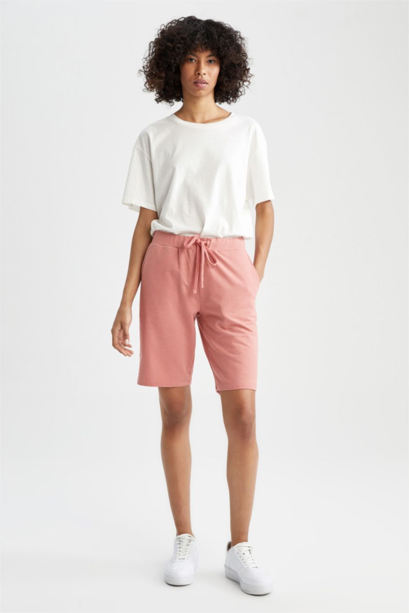 WOMAN Rose Regular Fit Cotton Bermuda