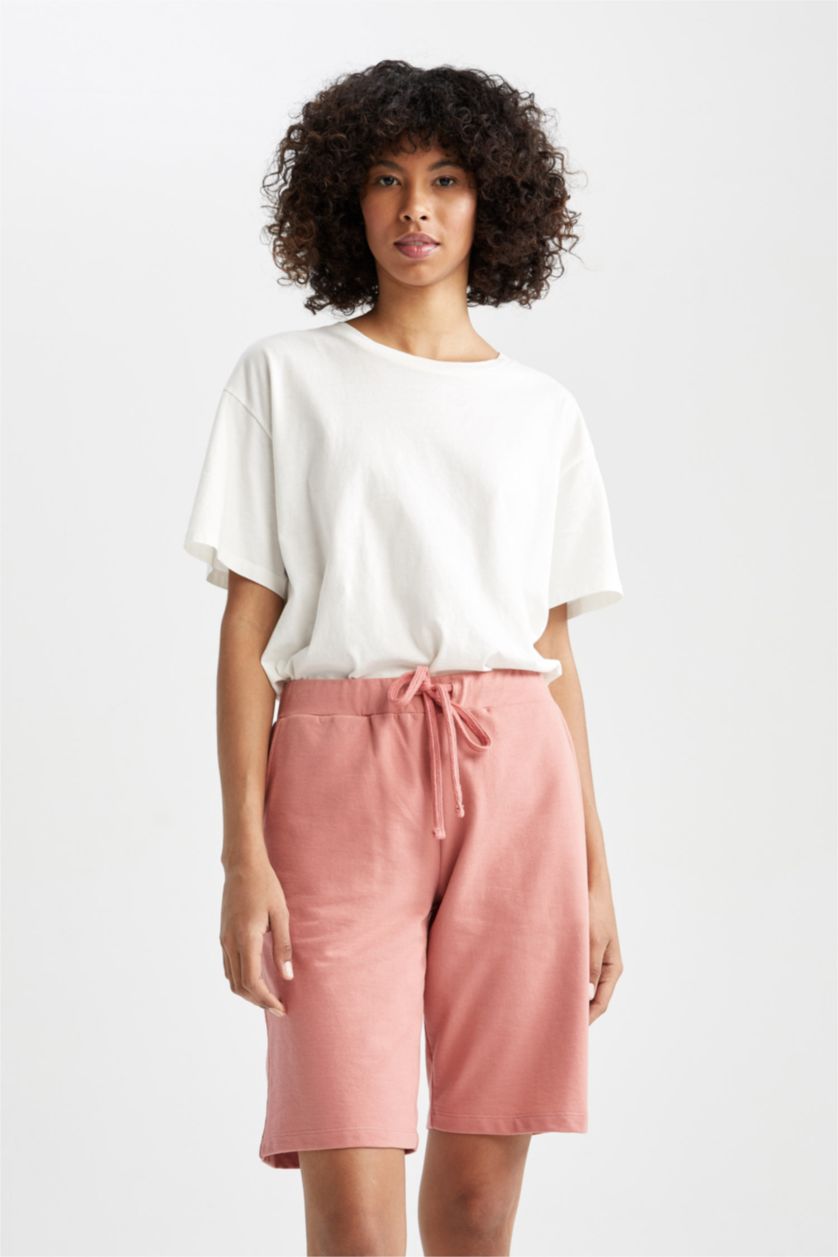 WOMAN Rose Regular Fit Cotton Bermuda
