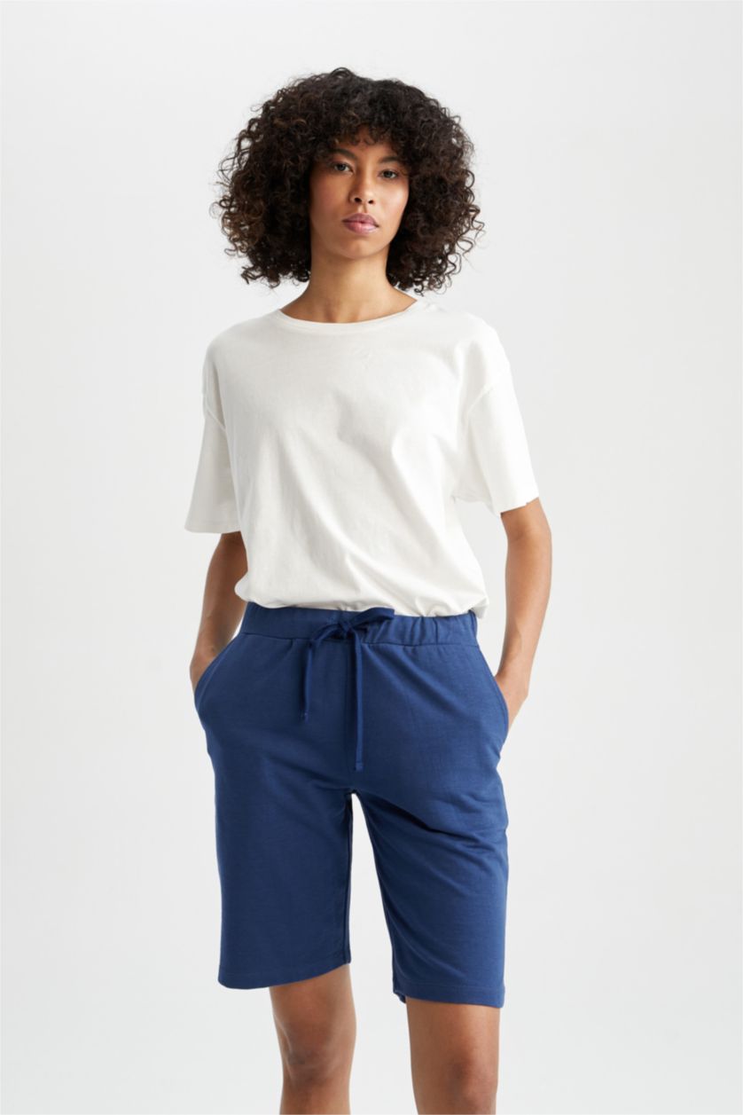 Woman NAVY Regular Fit Thin Sweatshirt Fabric
