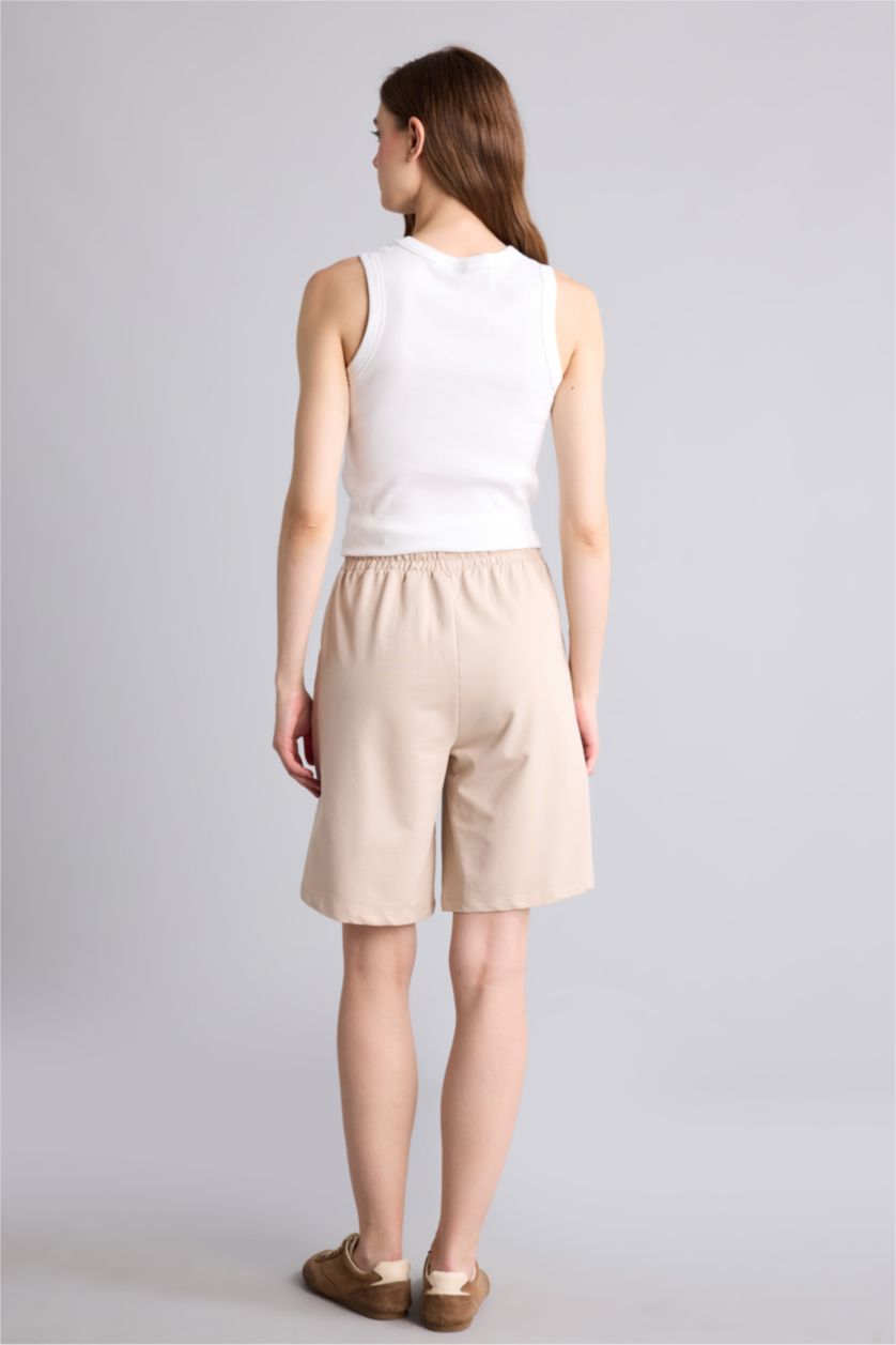 Women Beige Regular Fit Thin Sweatshirt Fabric