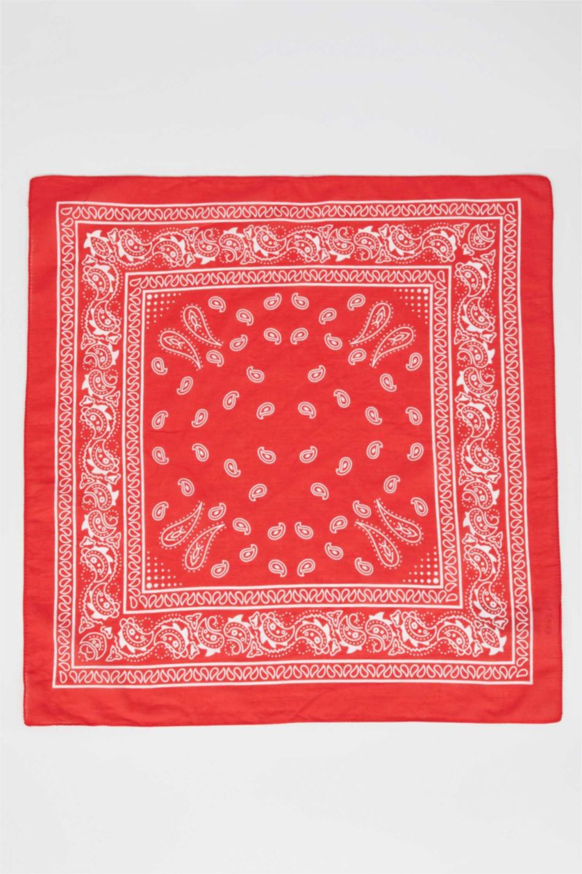 Kadın Kırmızı Kadın Desenli Fular