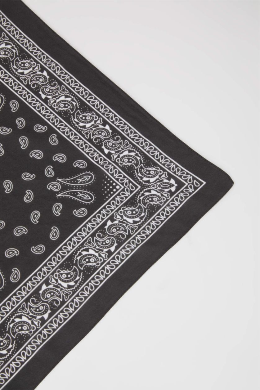 Kadın Haki Kadın Desenli Pamuklu Bandana