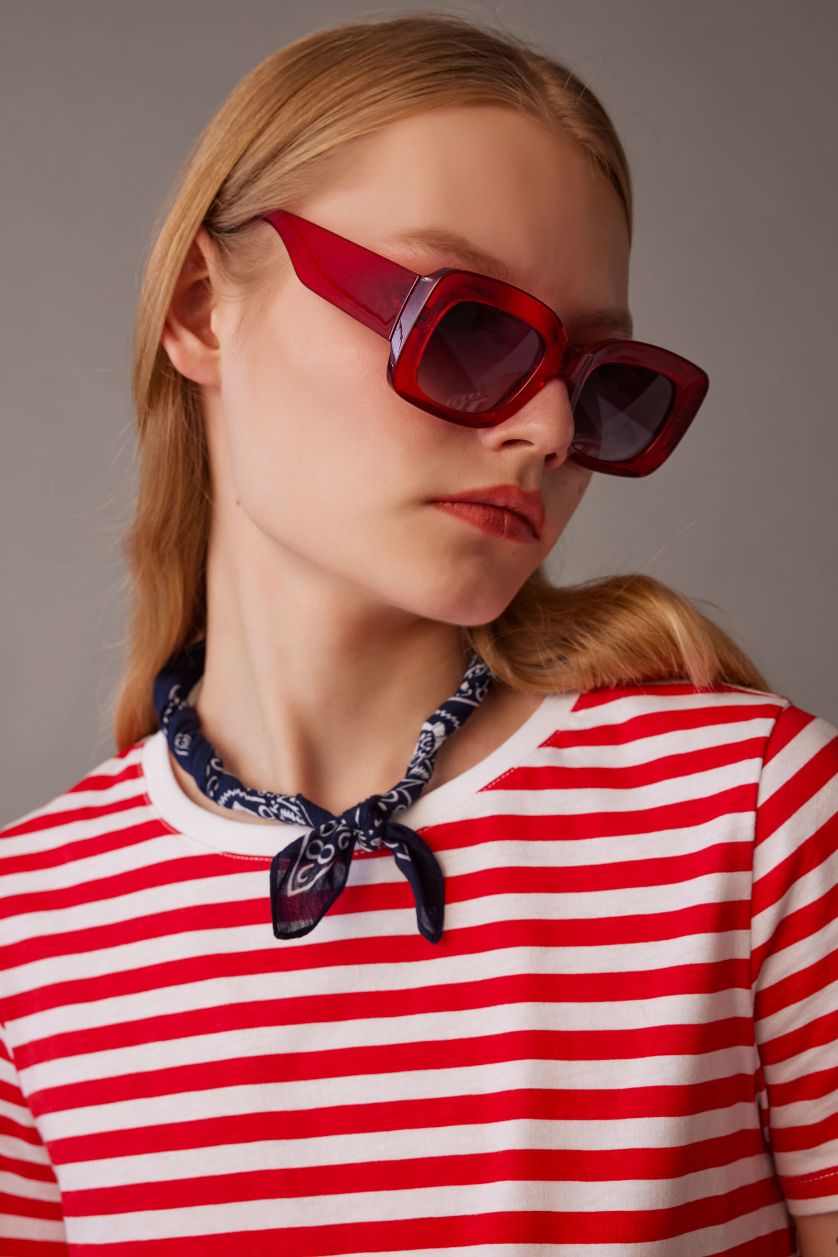 نساء كحلي باندانا نسائي قطن منقوش