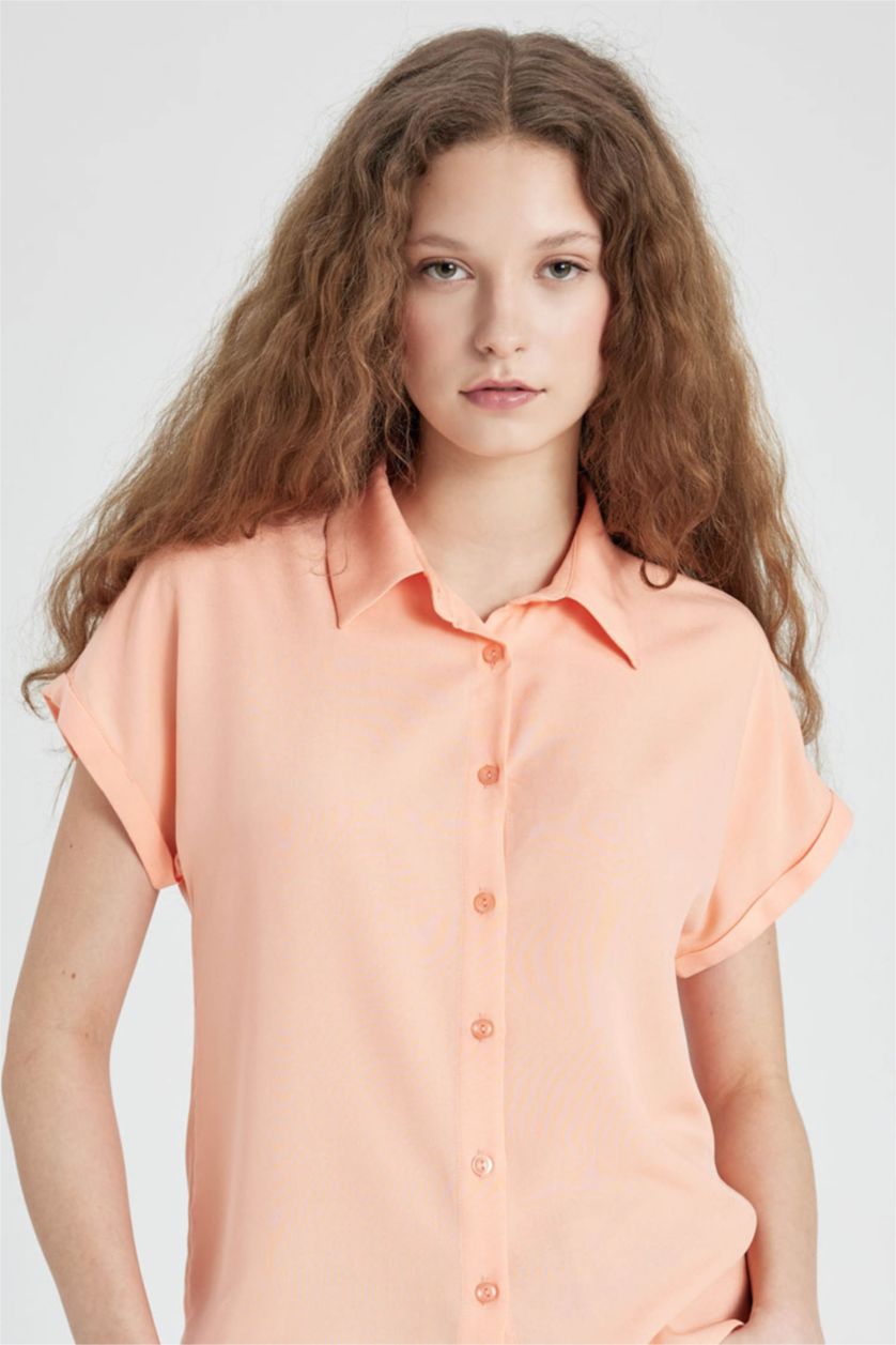 نساء سيموني قميص نص ردن قصة عادية