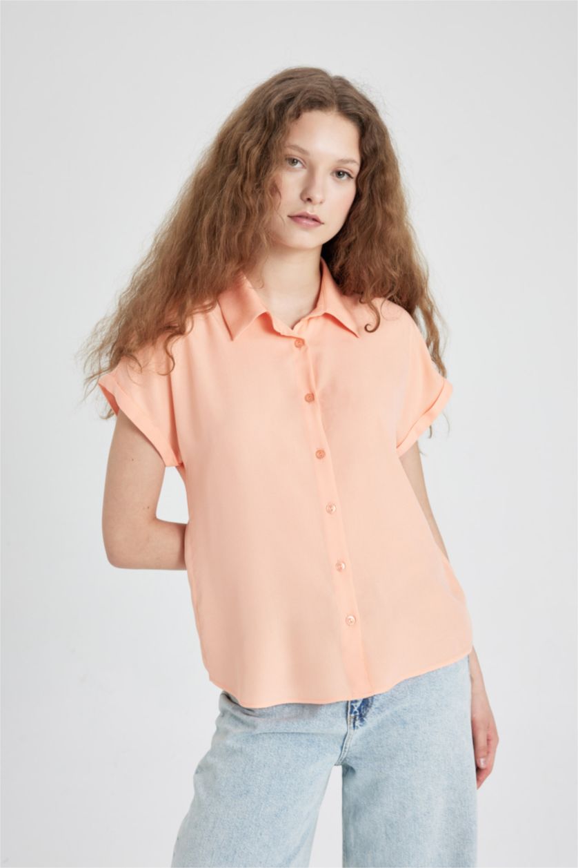 نساء سيموني قميص نص ردن قصة عادية