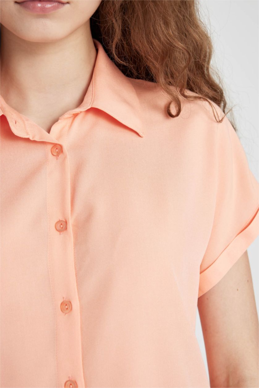 نساء سيموني قميص نص ردن قصة عادية