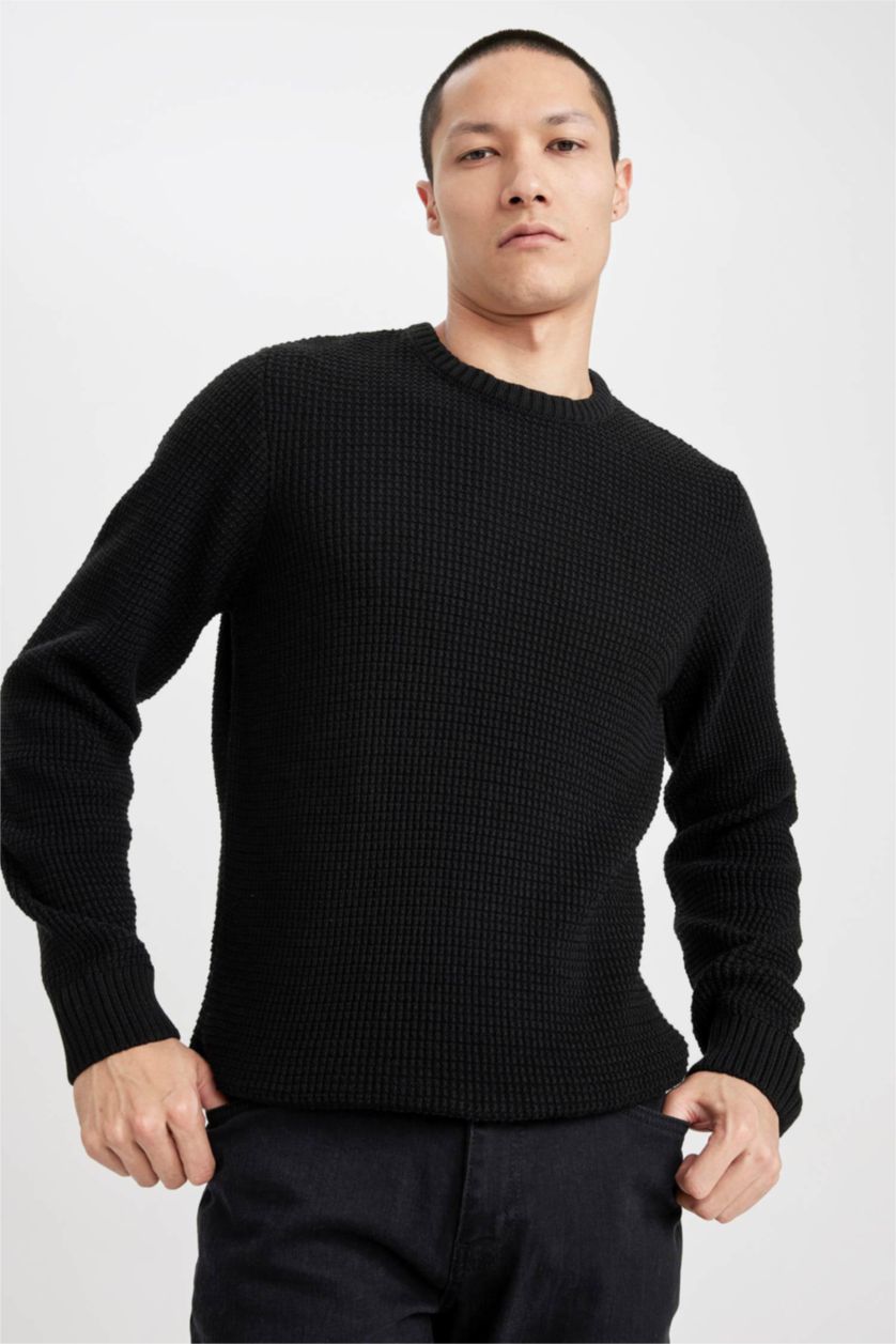 MAN Black Standard Fit Knitwear Pullover
