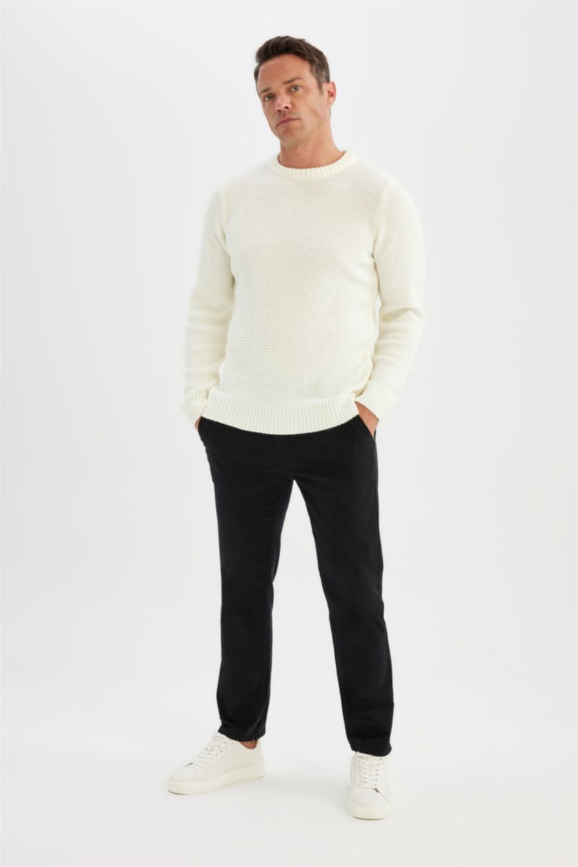 MAN Ecru Standard Fit Knitwear Pullover