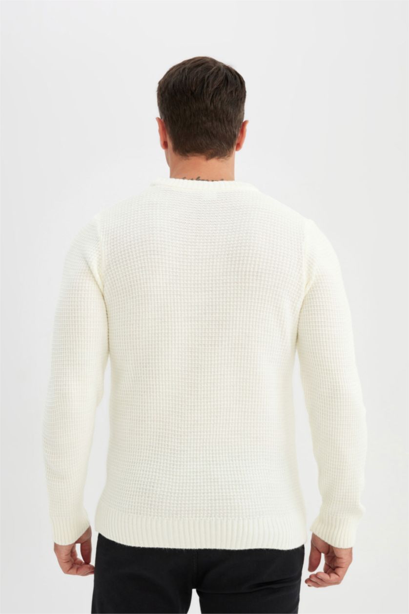 MAN Ecru Standard Fit Knitwear Pullover