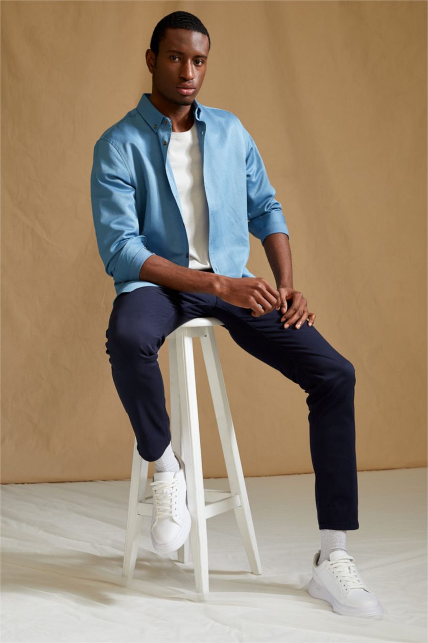 MAN NAVY Extra Slım Fit Trousers