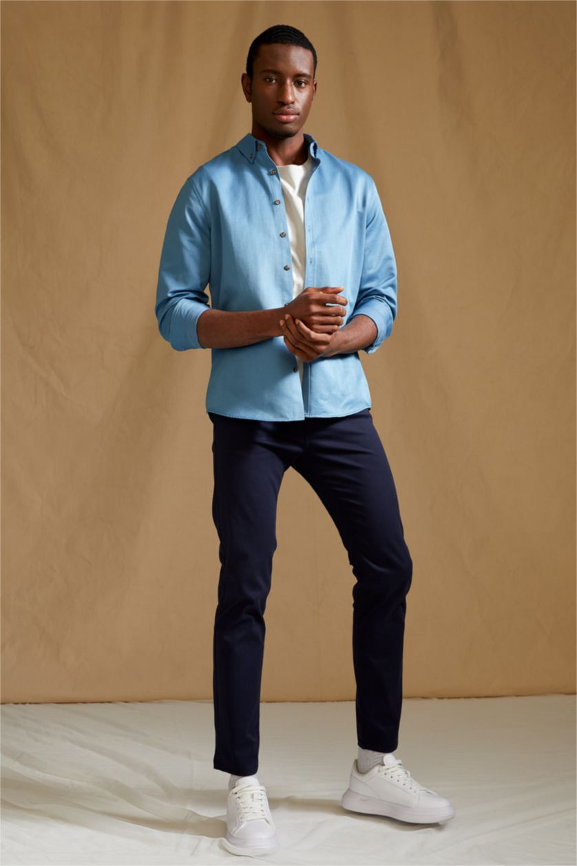 MAN NAVY Extra Slım Fit Trousers