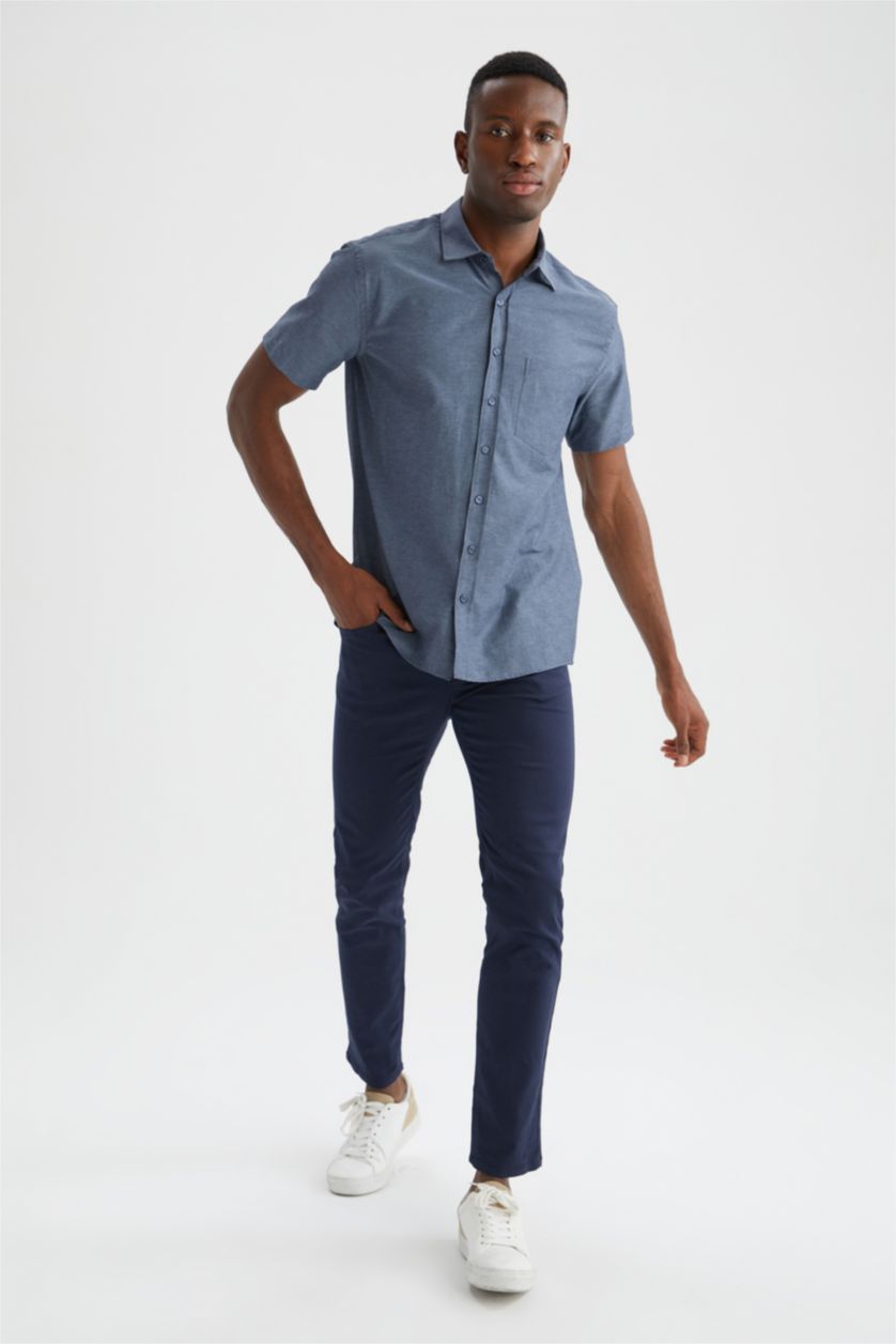 MAN NAVY Extra Slım Fit Trousers