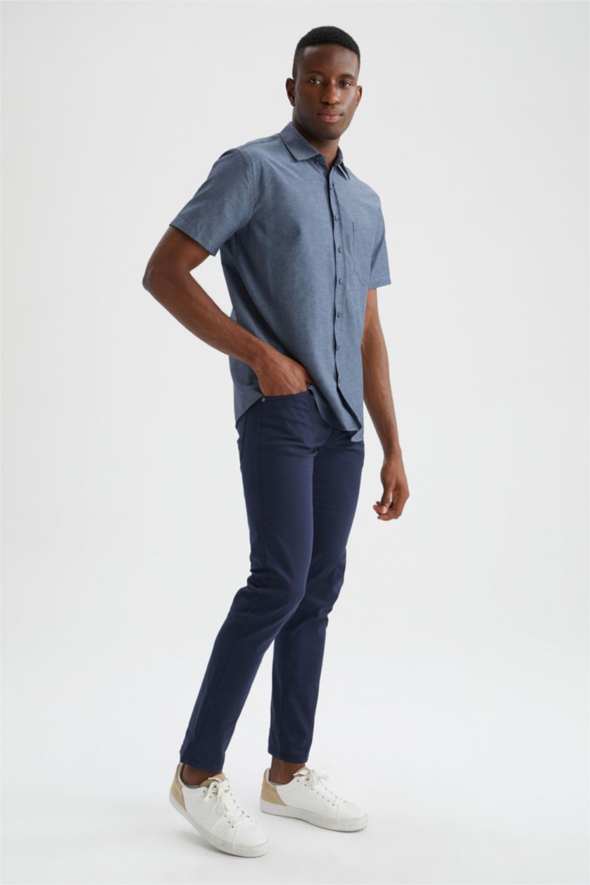MAN NAVY Extra Slım Fit Trousers