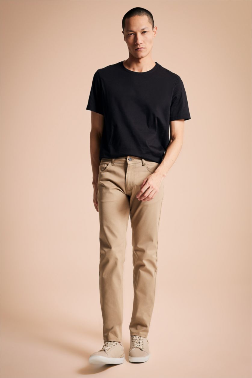 HOMME Beige Pantalon Chino Extra Slim pour Homme