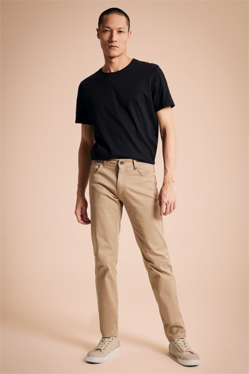 HOMME Beige Pantalon Chino Extra Slim pour Homme