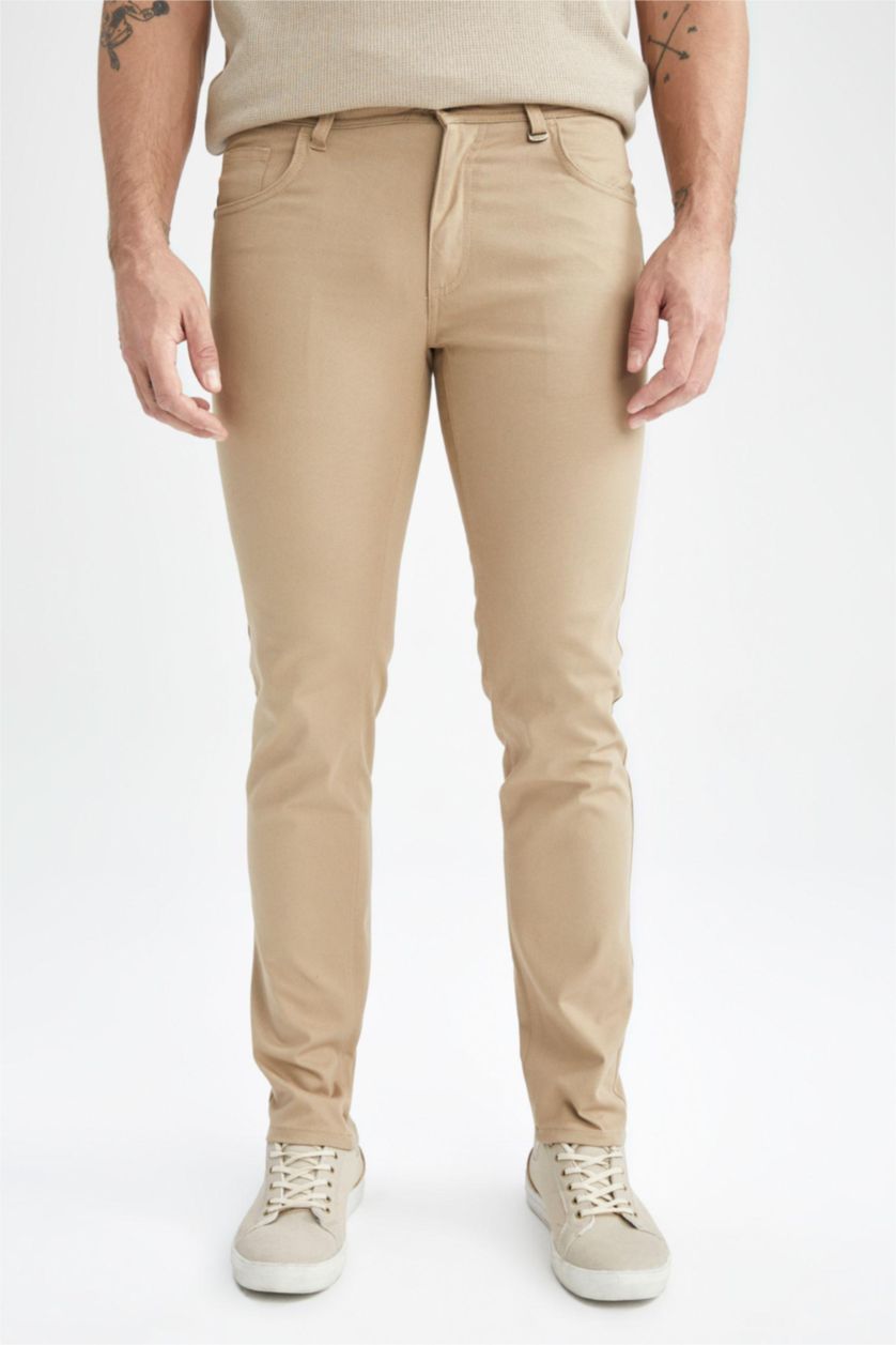 HOMME Beige Pantalon Chino Extra Slim pour Homme