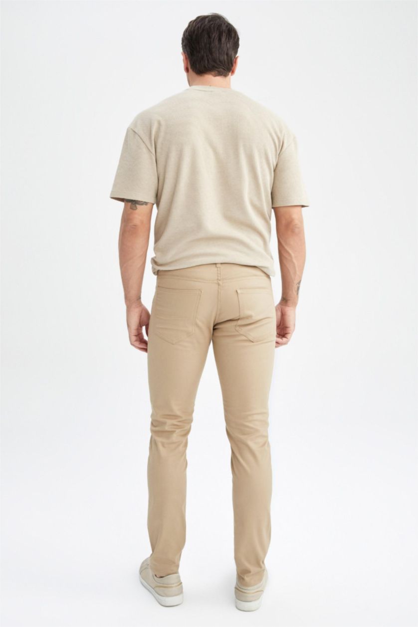 HOMME Beige Pantalon Chino Extra Slim pour Homme