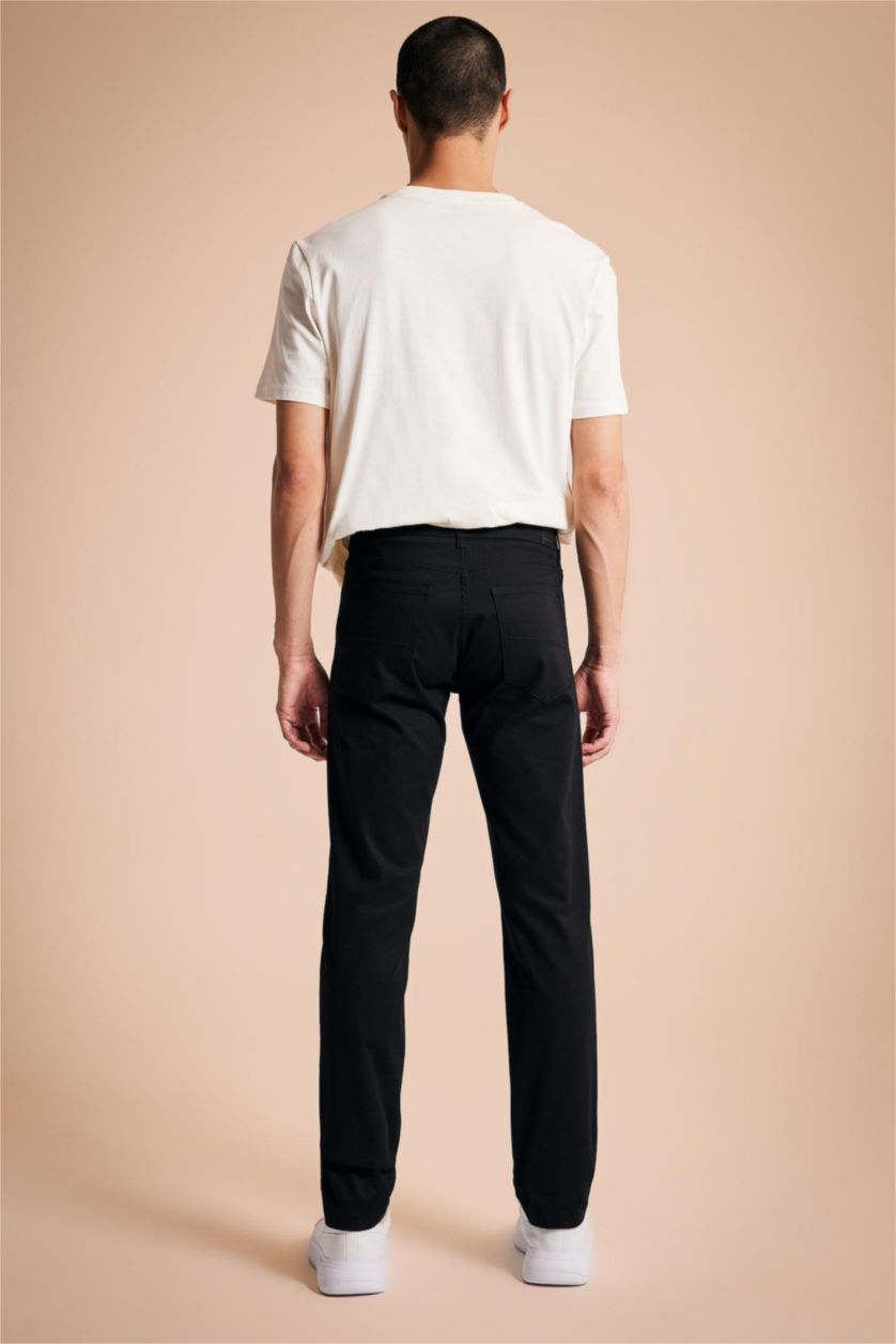 HOMME Noir Pantalon Chino Coupe Extra Slim