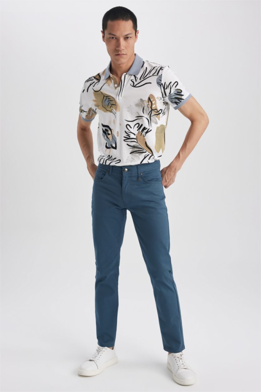 HOMME Vert Pantalon Chino Extra Slim pour Homme