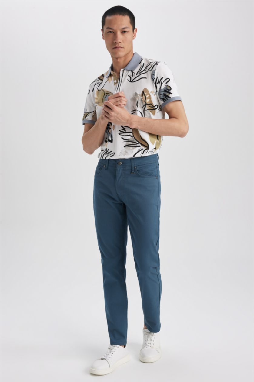 HOMME Vert Pantalon Chino Extra Slim pour Homme