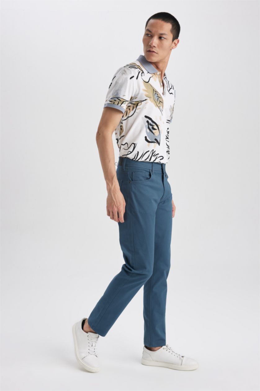 HOMME Vert Pantalon Chino Extra Slim pour Homme