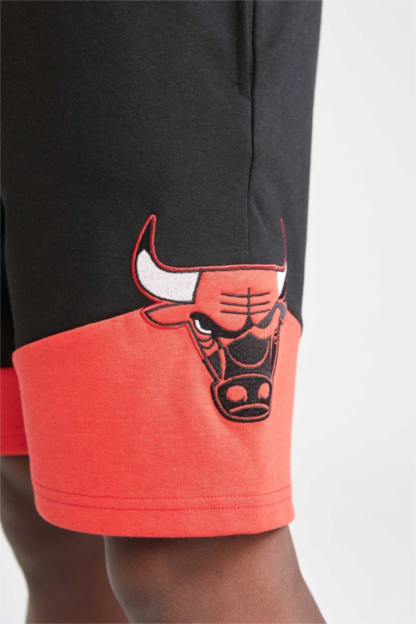 HOMME Noir Defacto Fit Short sous licence NBA Chicago Bulls