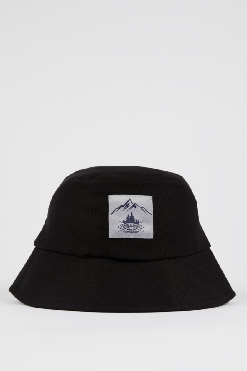 HOMME Noir Bob brodé Label pour hommes