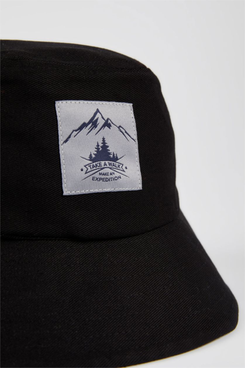 HOMME Noir Bob brodé Label pour hommes