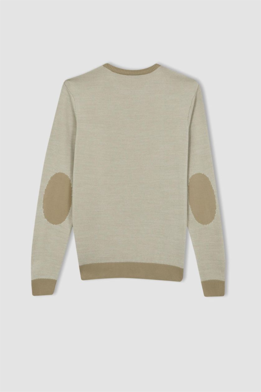 Erkek Taş Standart Fıt Triko Kazak