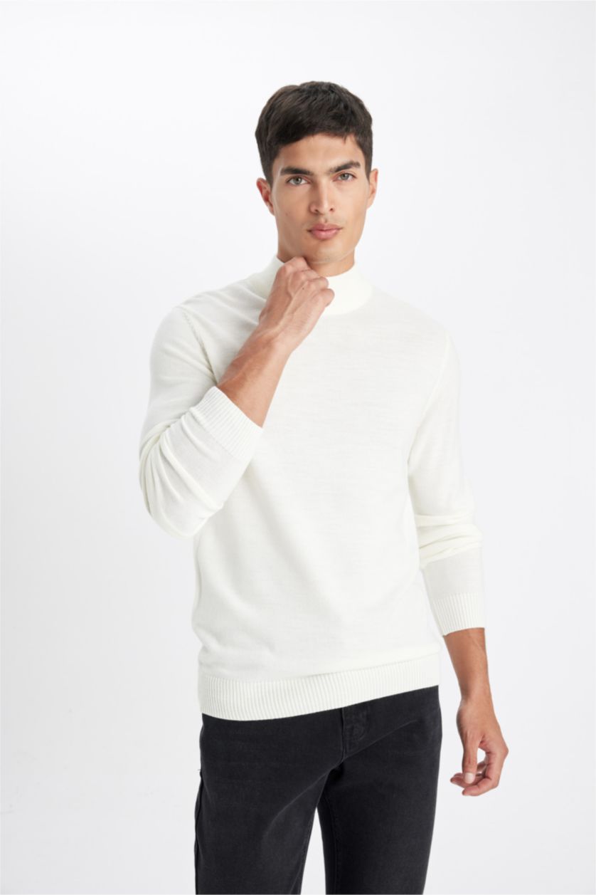 HOMME Écru Pull Tricot