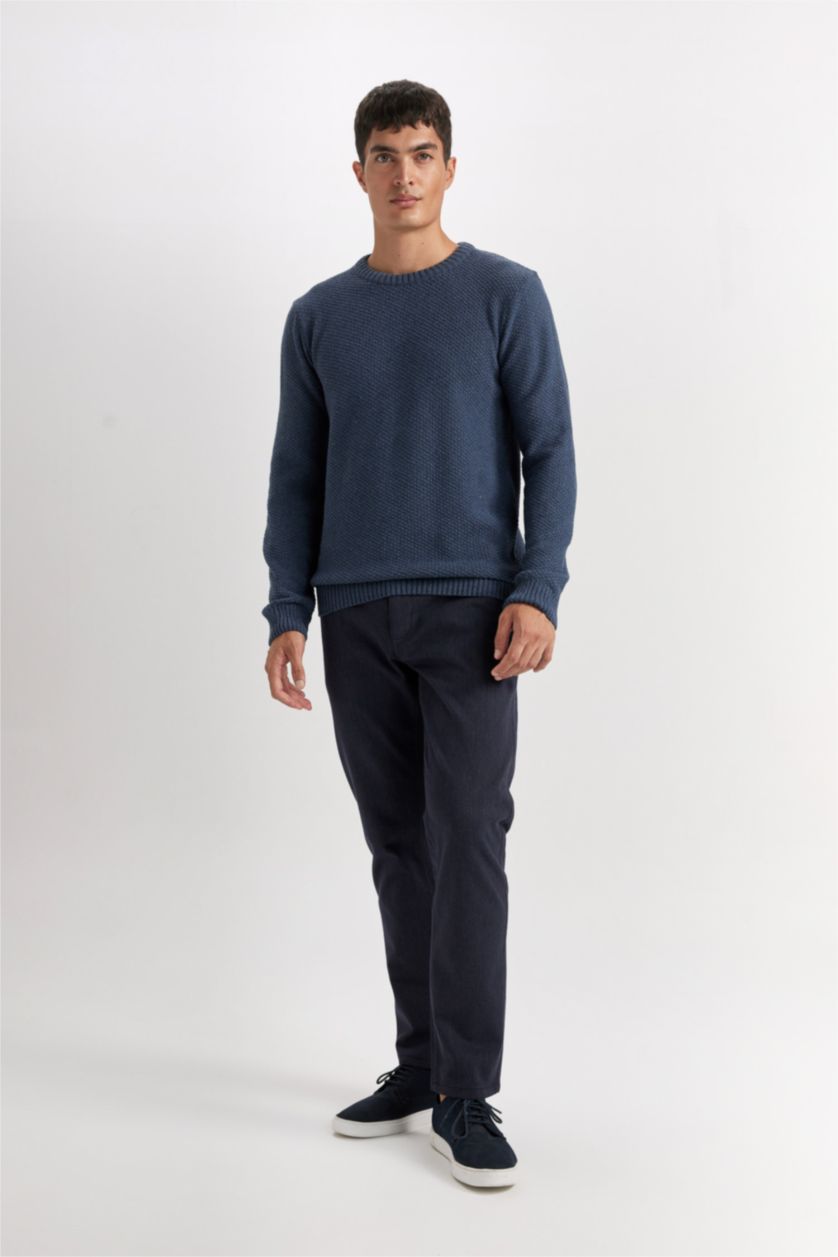 Men NAVY Standard Fit Knitwear Pullover