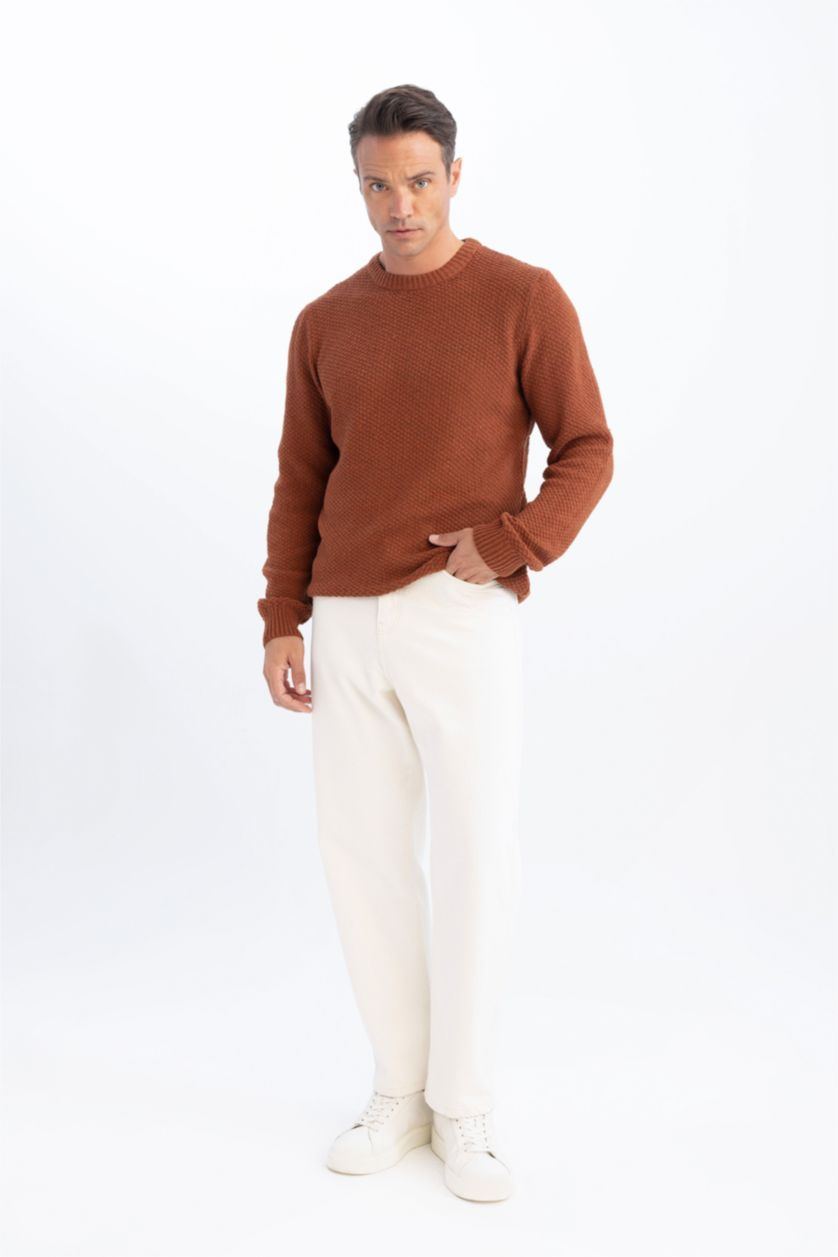 HOMME Orange Foncé Regular Fit Knitwear Pullover