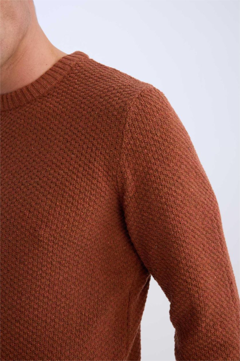 HOMME Orange Foncé Regular Fit Knitwear Pullover