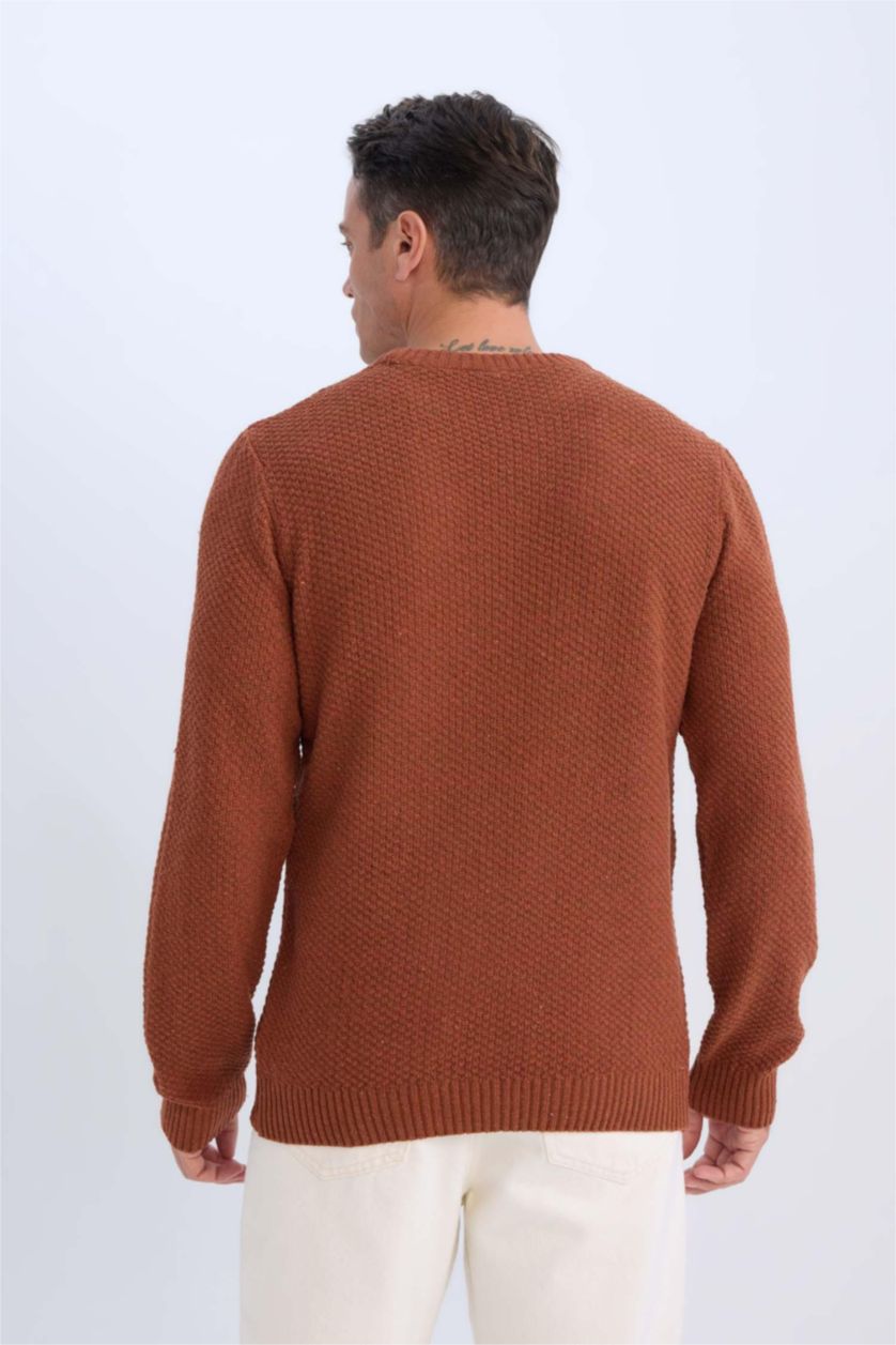 HOMME Orange Foncé Regular Fit Knitwear Pullover