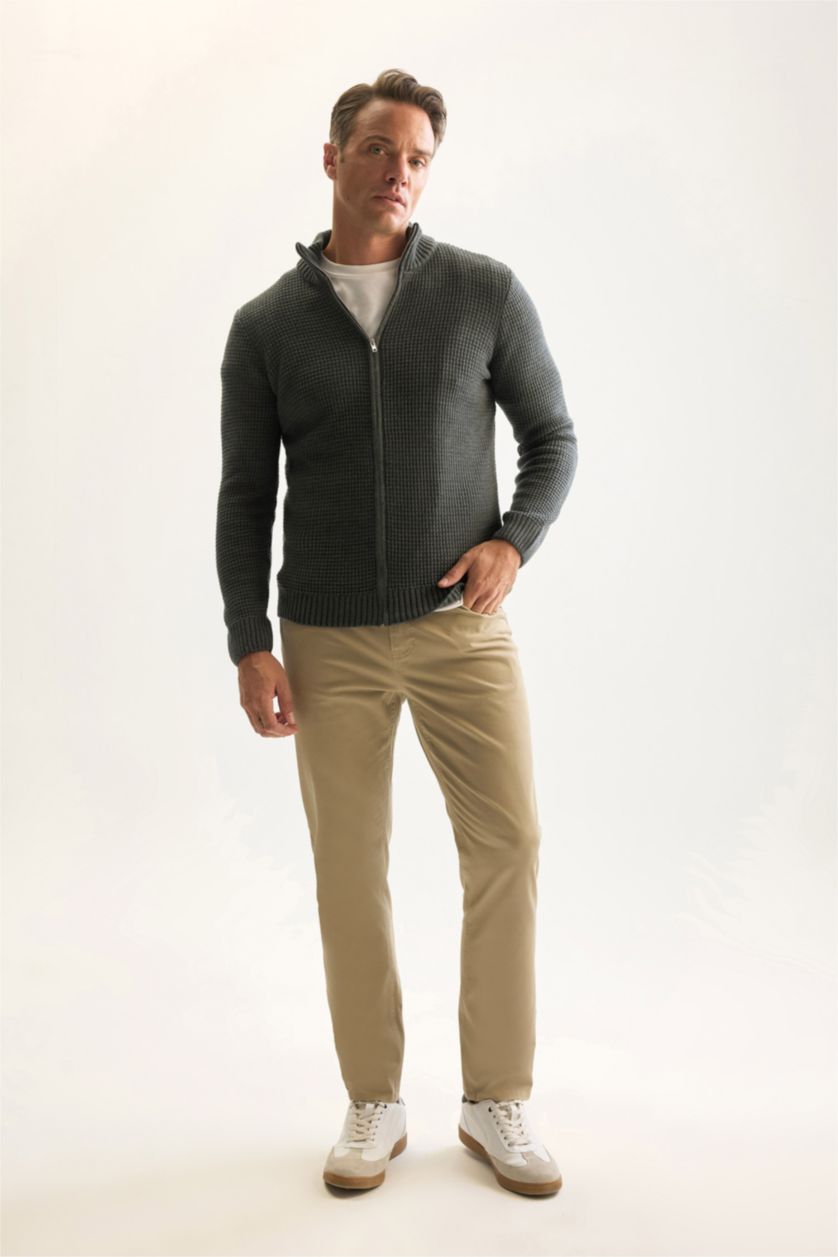 Man Anthracite Standard Fit Knitwear Cardigan