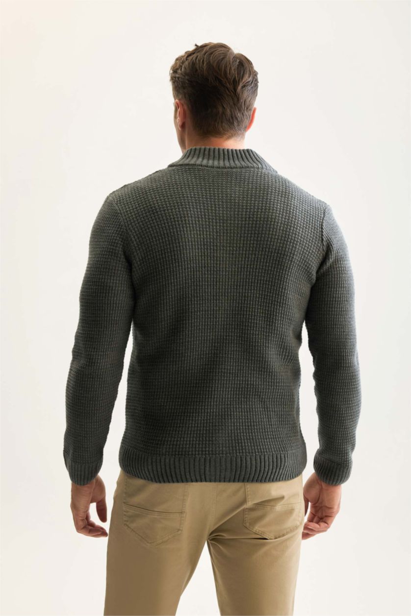 Man Anthracite Standard Fit Knitwear Cardigan