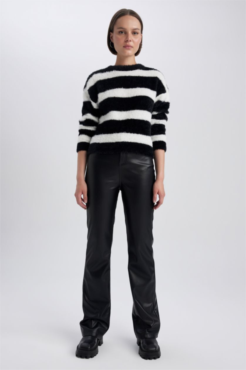 WOMAN Black Regular Fit Knitwear Pullover