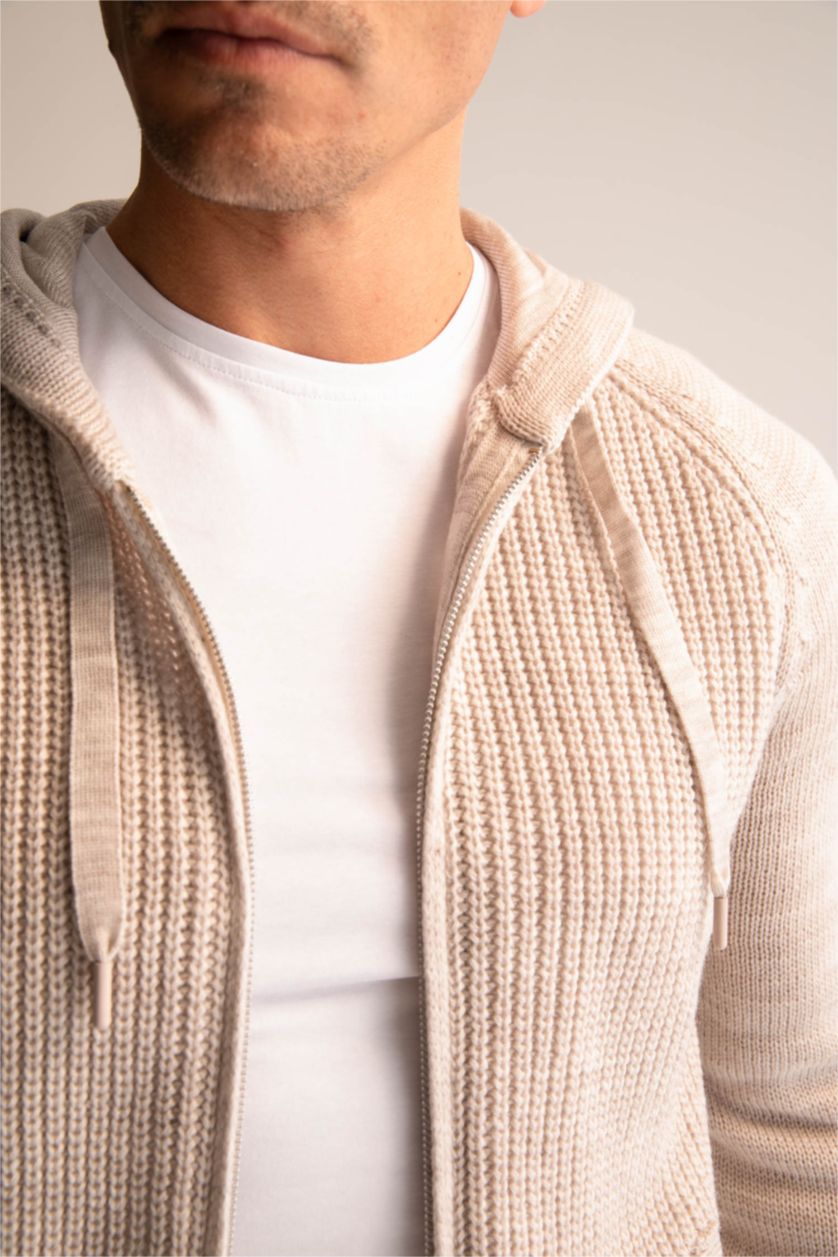 Erkek Bej Melanj Regular Fıt