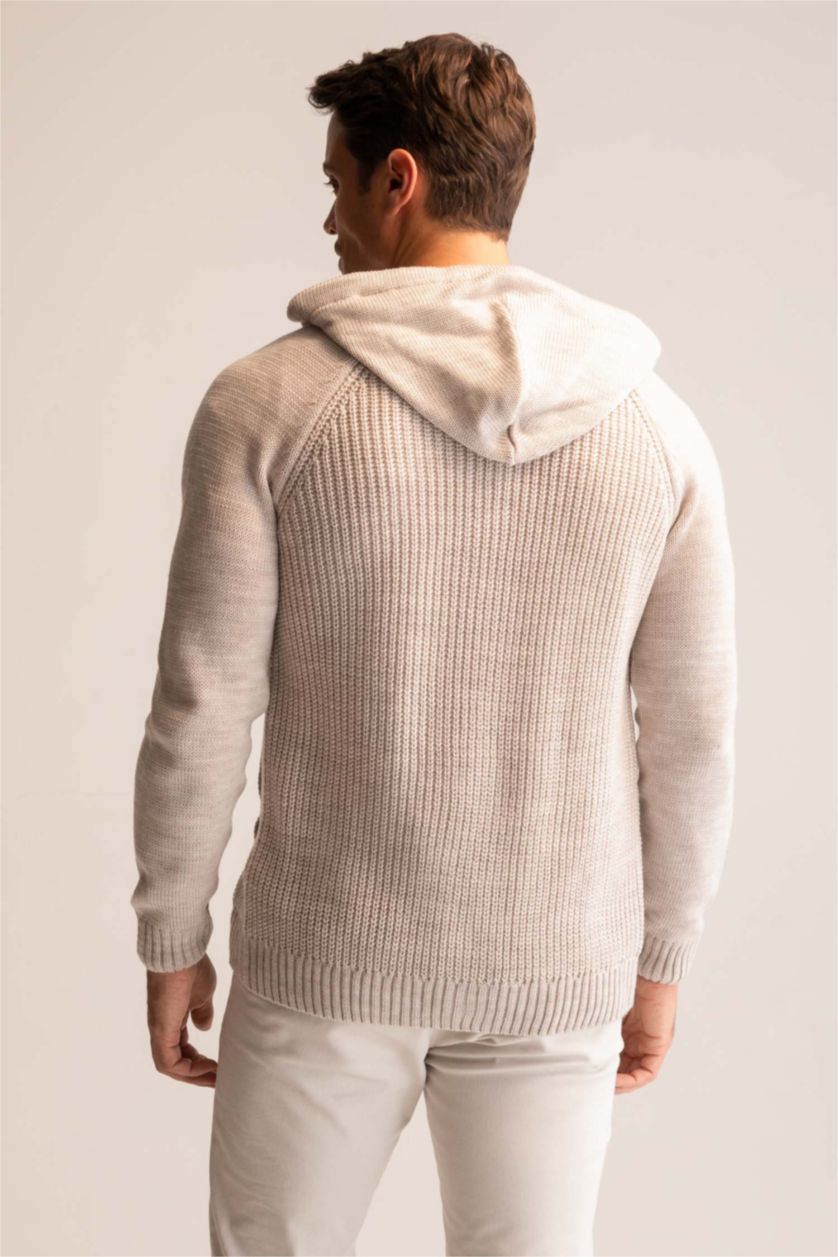 Erkek Bej Melanj Regular Fıt