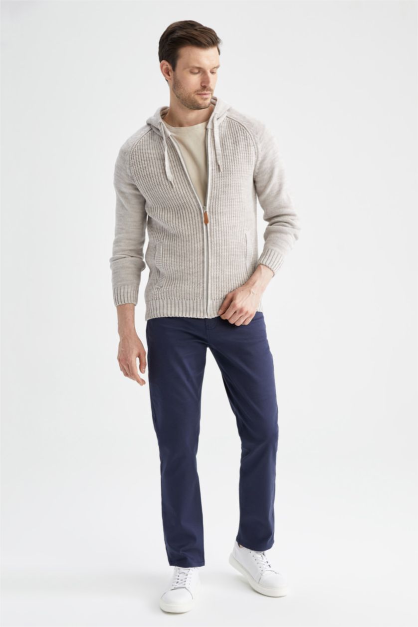 Erkek Bej Melanj Regular Fıt