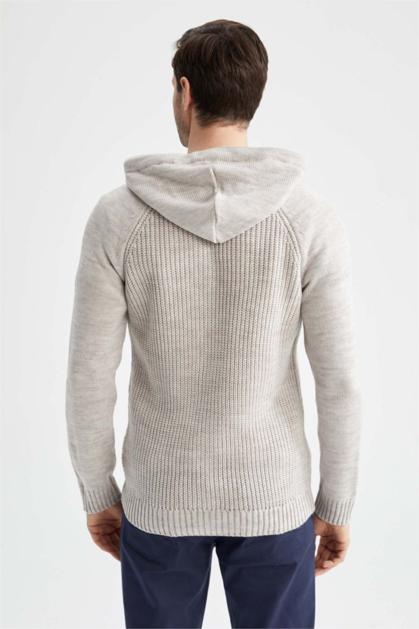 Erkek Bej Melanj Regular Fıt