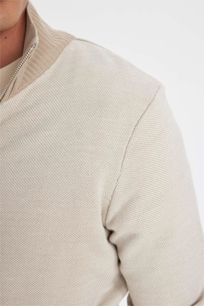 Erkek Camel Standart Fıt Triko