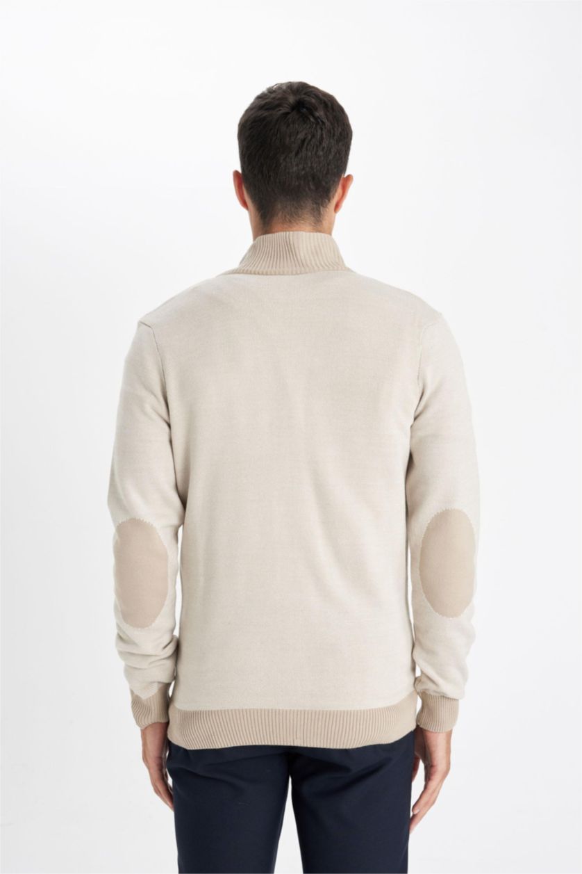 Erkek Camel Standart Fıt Triko