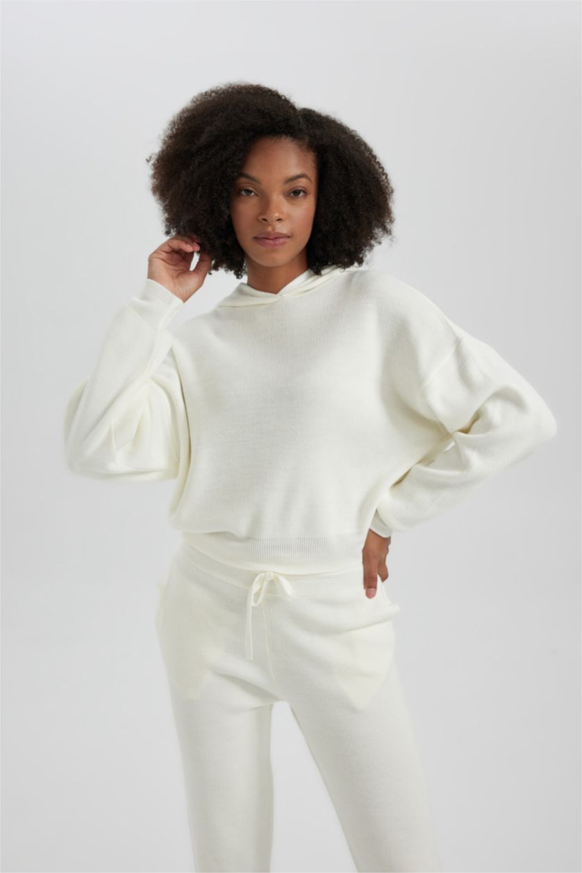 WOMAN Ecru Oversize Fit Knitwear Pullover