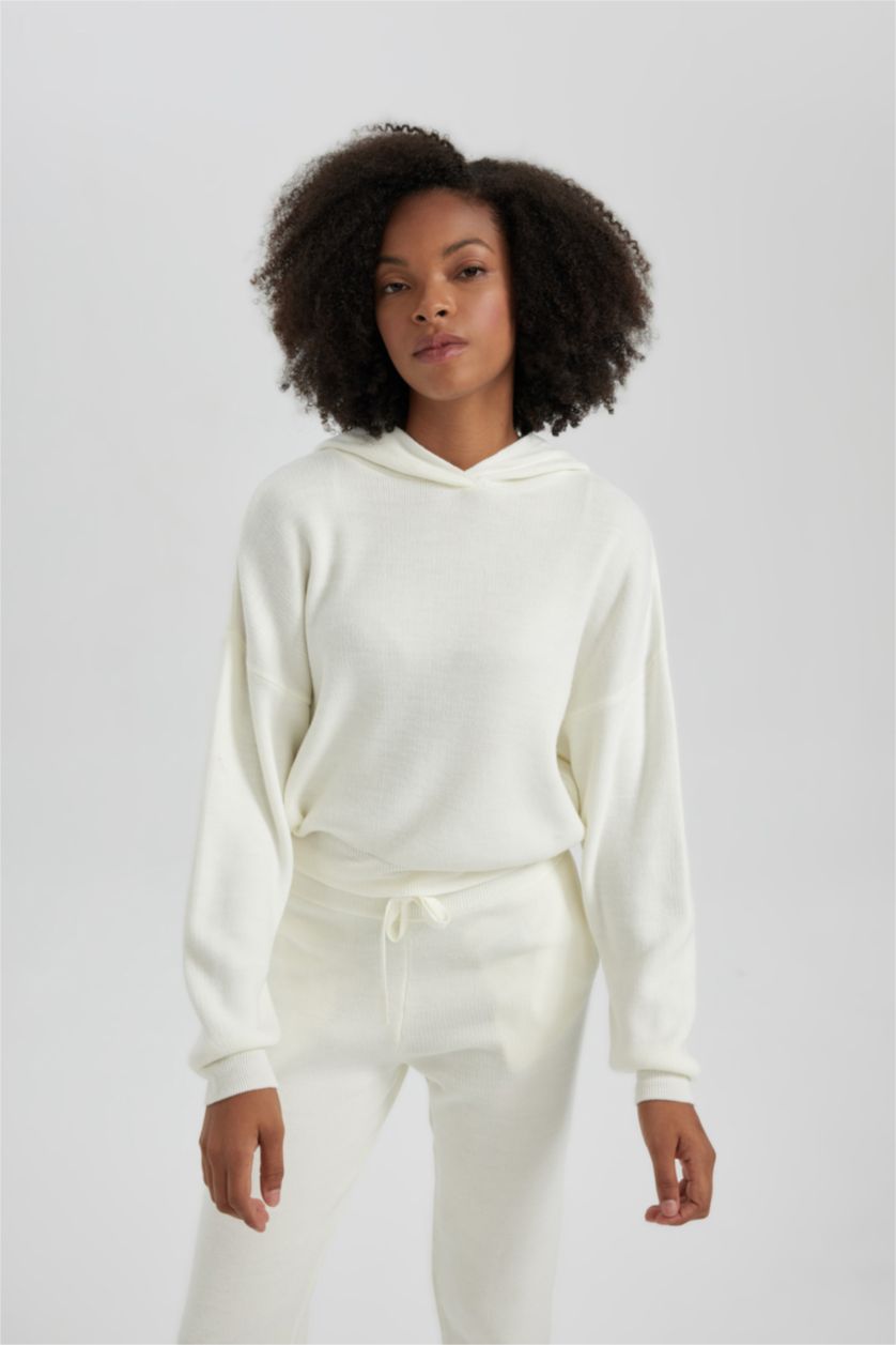 WOMAN Ecru Oversize Fit Knitwear Pullover