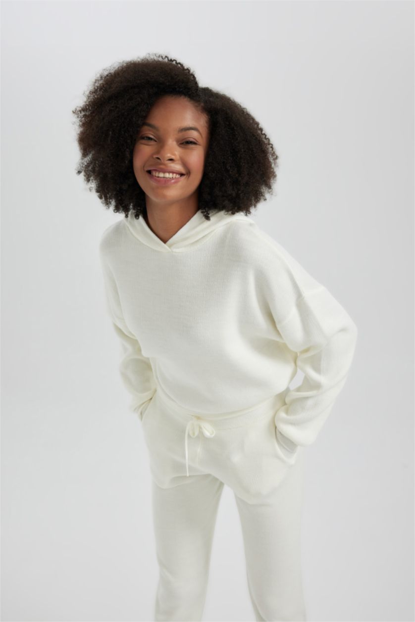 WOMAN Ecru Oversize Fit Knitwear Pullover