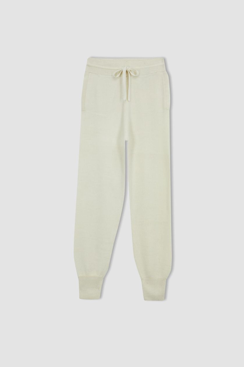 WOMAN Ecru jogger Knitwear Trousers
