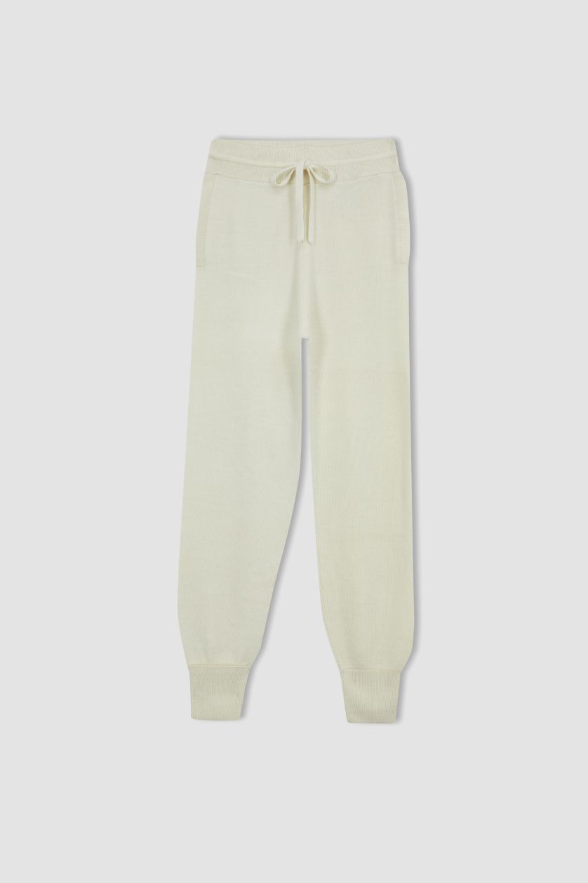 WOMAN Ecru jogger Knitwear Trousers