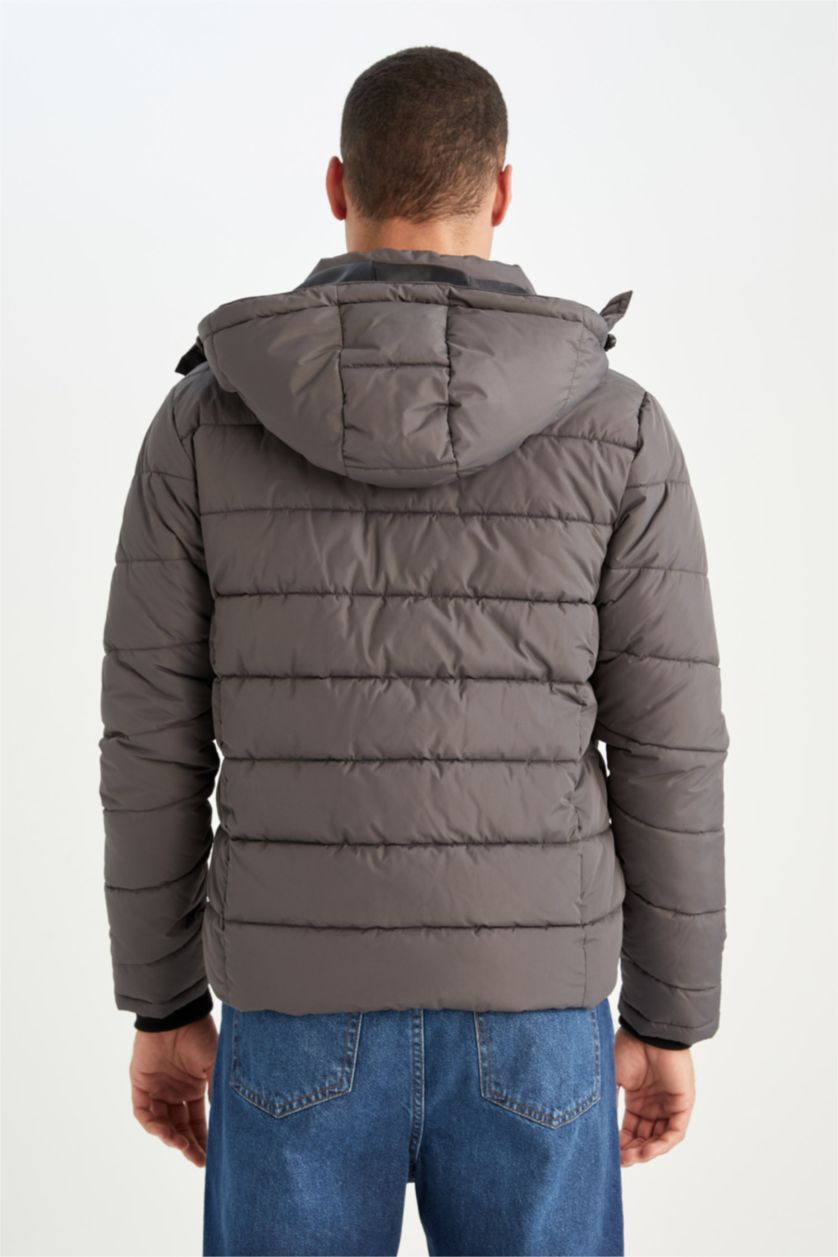 MAN Anthracite Slim Fit Puffer Jacket