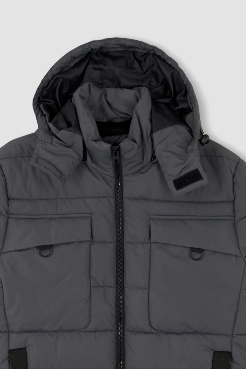 MAN Anthracite Slim Fit Puffer Jacket
